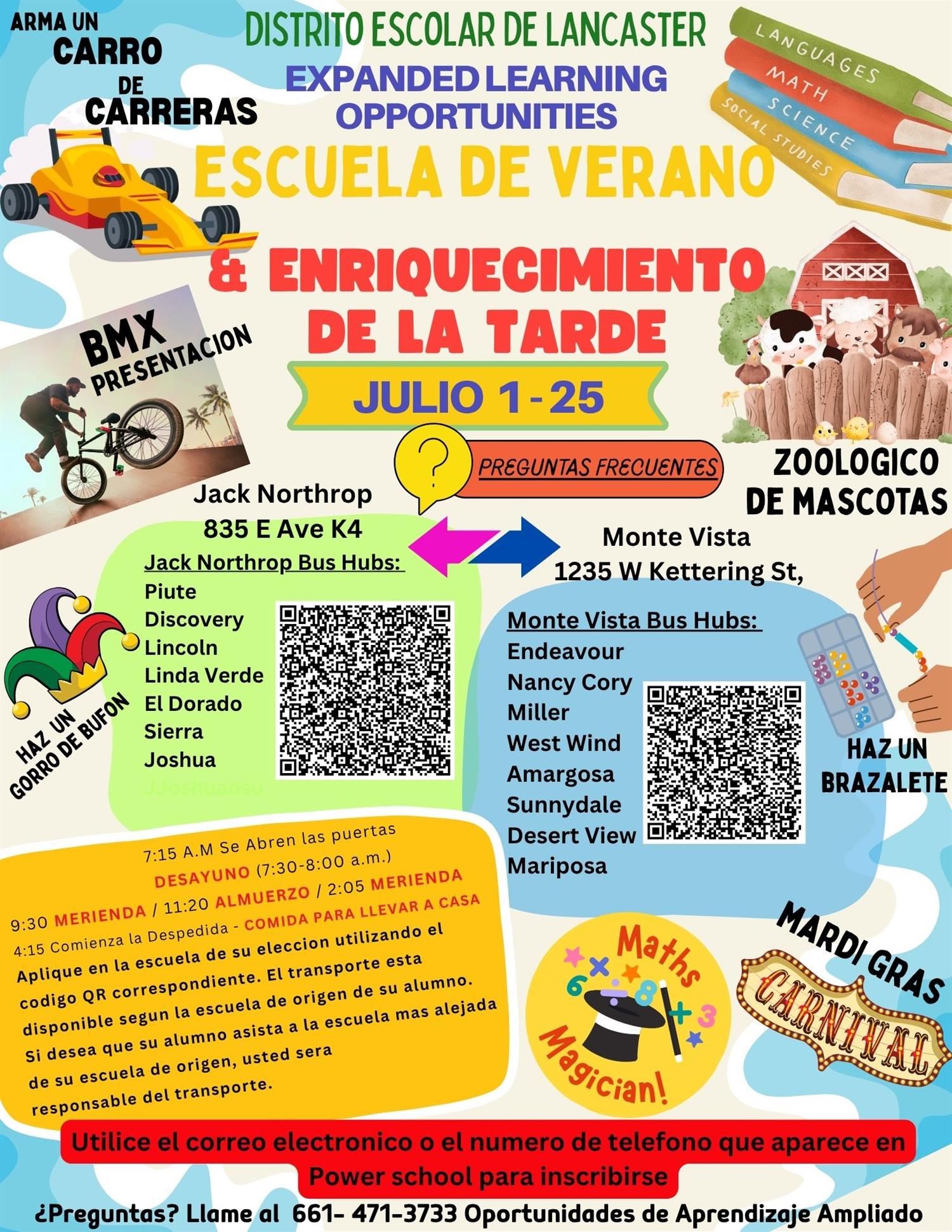 ¡Únete a nosotros para un verano emocionante en Jack Northrop y Monte Vista!